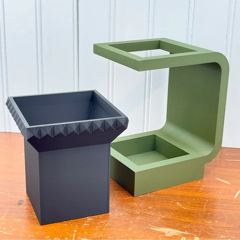 The Daka Planter, Drainage Hole and Stand, Indoor Flower Pot, Succulent Pot